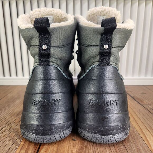 Sperry Duck Float Boots Men Sz 8M Green Leather Rubber Rain Lined Outdoors Ankle main image 11